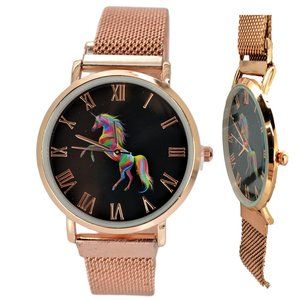 NEW Women's Unicorn Fashion Lucky Gift Amulet Watch, 6.5mm Ultra-Thin Big Face